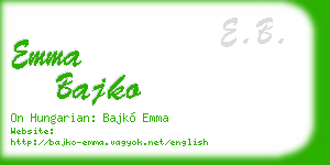 emma bajko business card